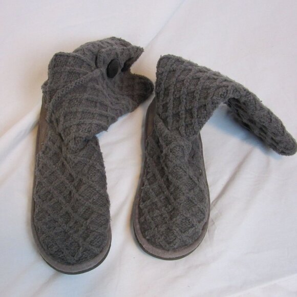 UGG Australia Boots Lattice Cardy Gray Knit 2-Button Tall Winter Women's 6 - Picture 2 of 7